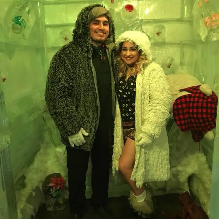 Celebrating Lezlie's 22nd Birthday at the Fire & Ice Bar December 2017