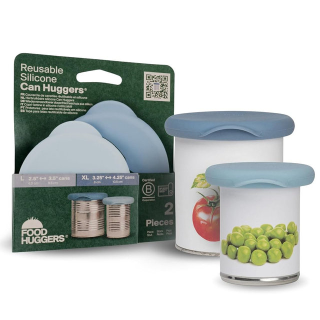 Food Huggers Silicone Can Covers Set of 2 | Reusable Food Grade Silicone Lids for Cans | Airtight Seal Keeps Food Fresh | Eco-Friendly Jar Sealer & Storage Solution | BPA Free Canned Pet Meal Sealer