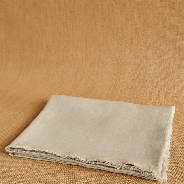 Frayed Linen Tablecloth