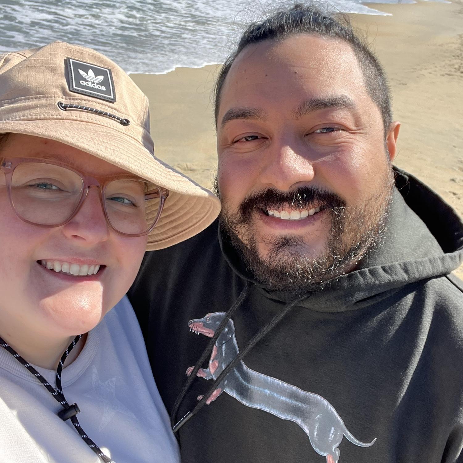 A chilly beach day from our family vacation to the Outer Banks, October 2023