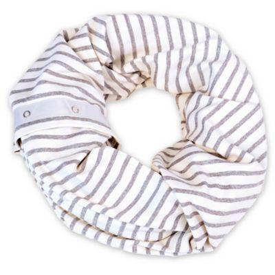 NüRoo Breastfeeding Cover-up Scarf in Grey/White