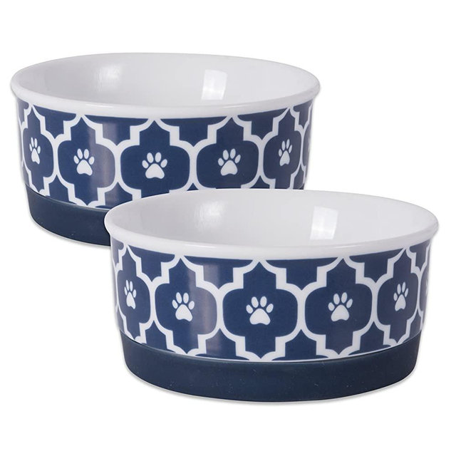 Bone Dry Lattice Collection Pet Bowl & Canister
