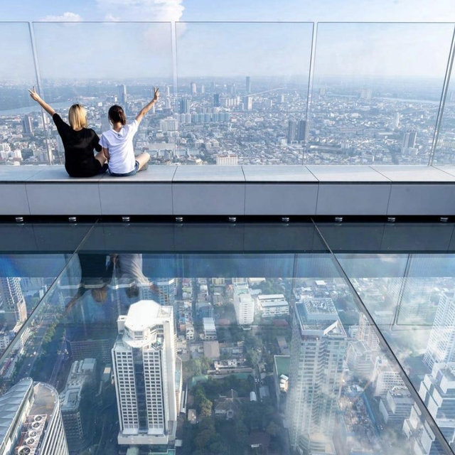 Cocktails at Mahanakhon Skywalk