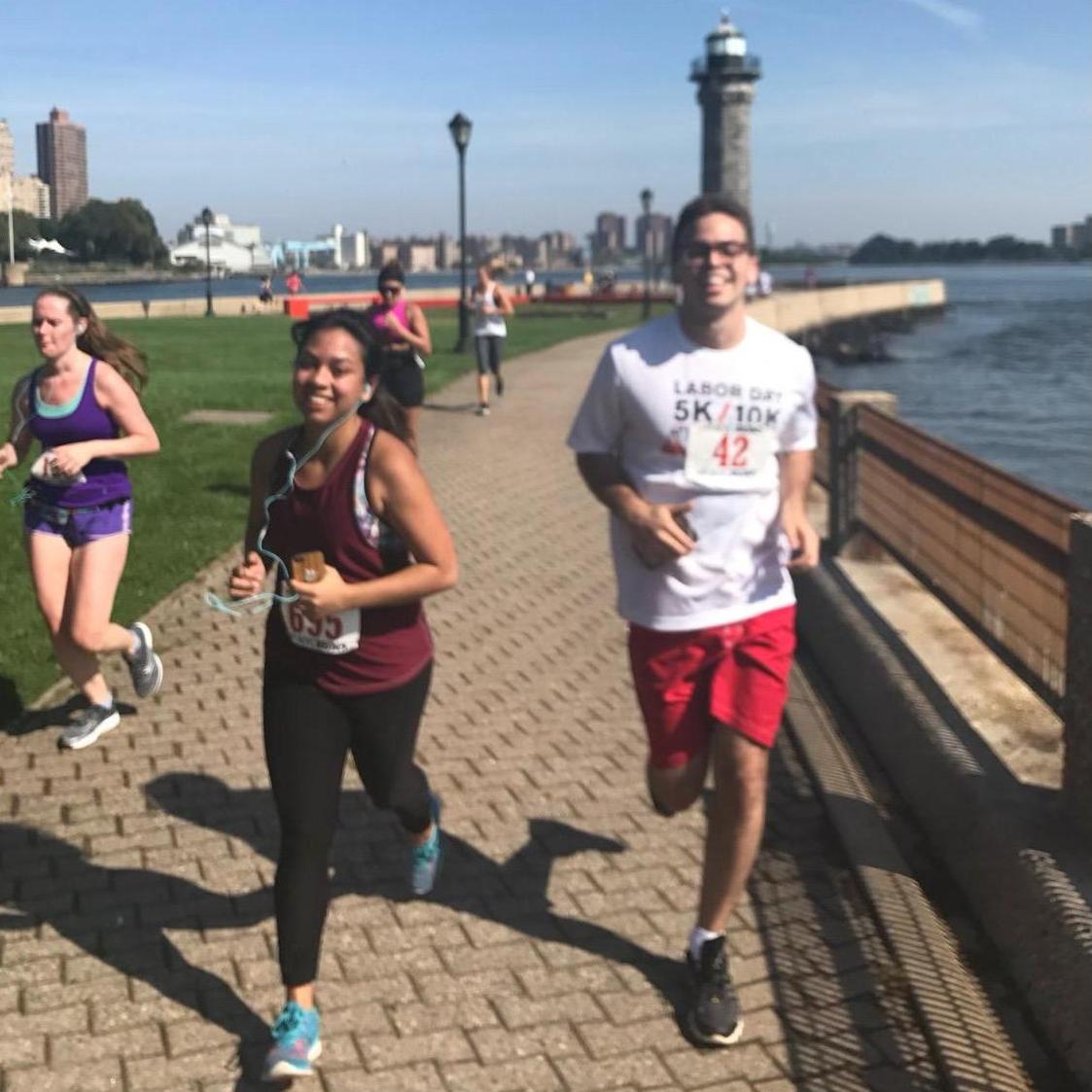 Our first 10K on Roosevelt Island with Harvey, September 2017