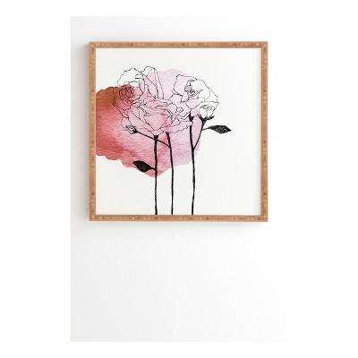 Morgan Kendall garden roses Framed Wall Art by Deny Designs