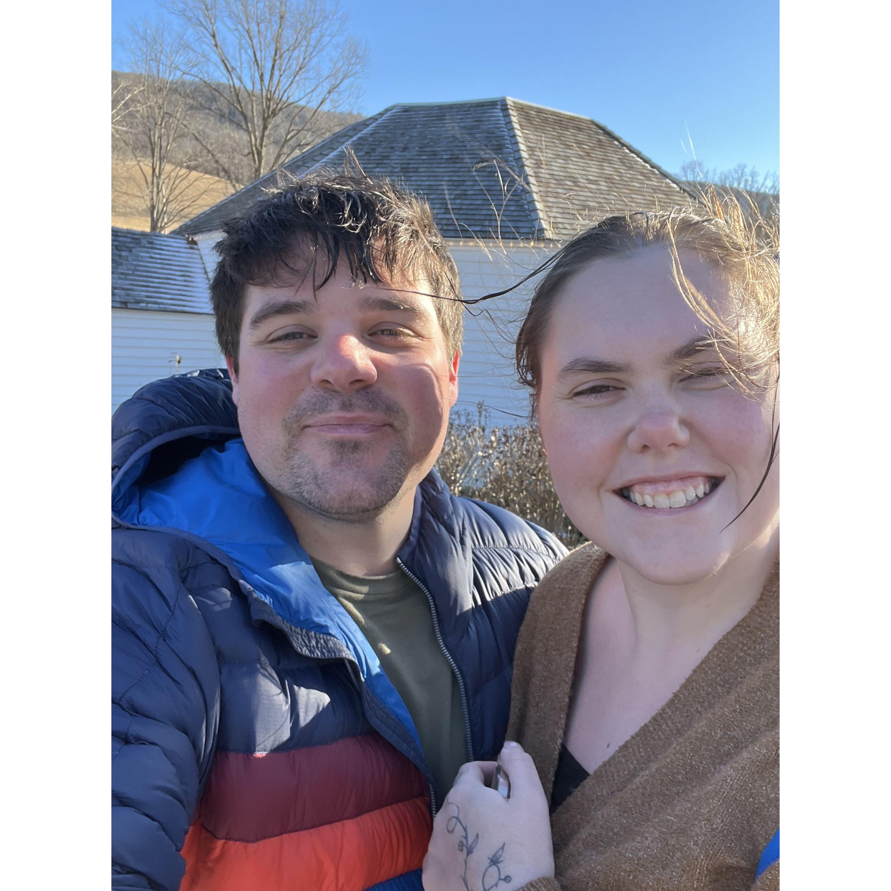 Feeling refreshed from the historical hot springs