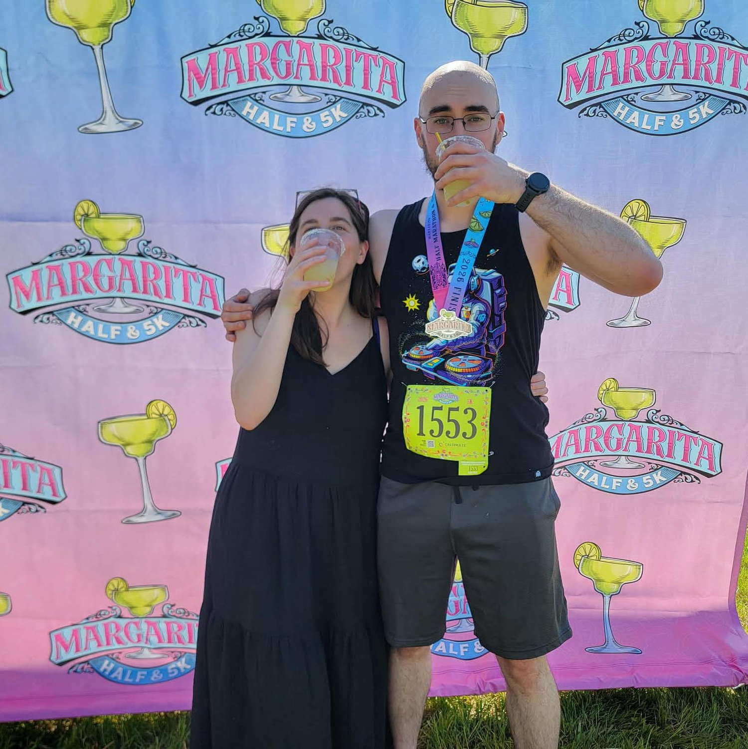 Margarita 5K - 1 of us did the running, 2 of us enjoyed the margaritas (May 2026)
