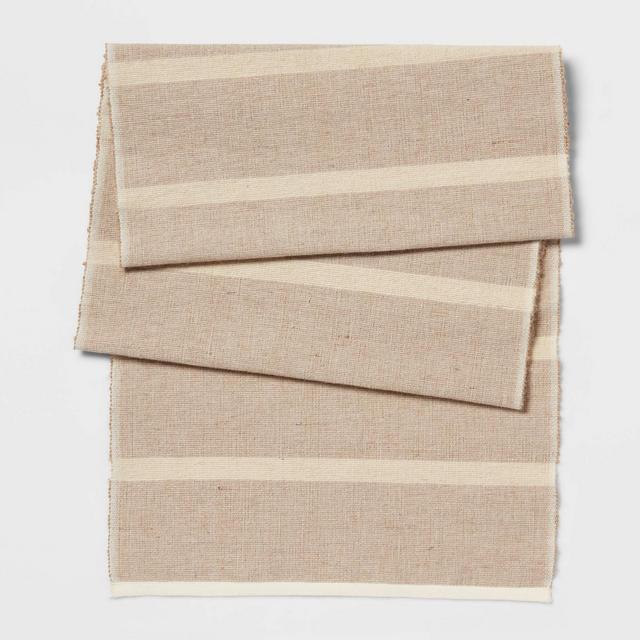 72" x 14" Cotton Wide Stripe Kitchen Table Runner - Threshold™