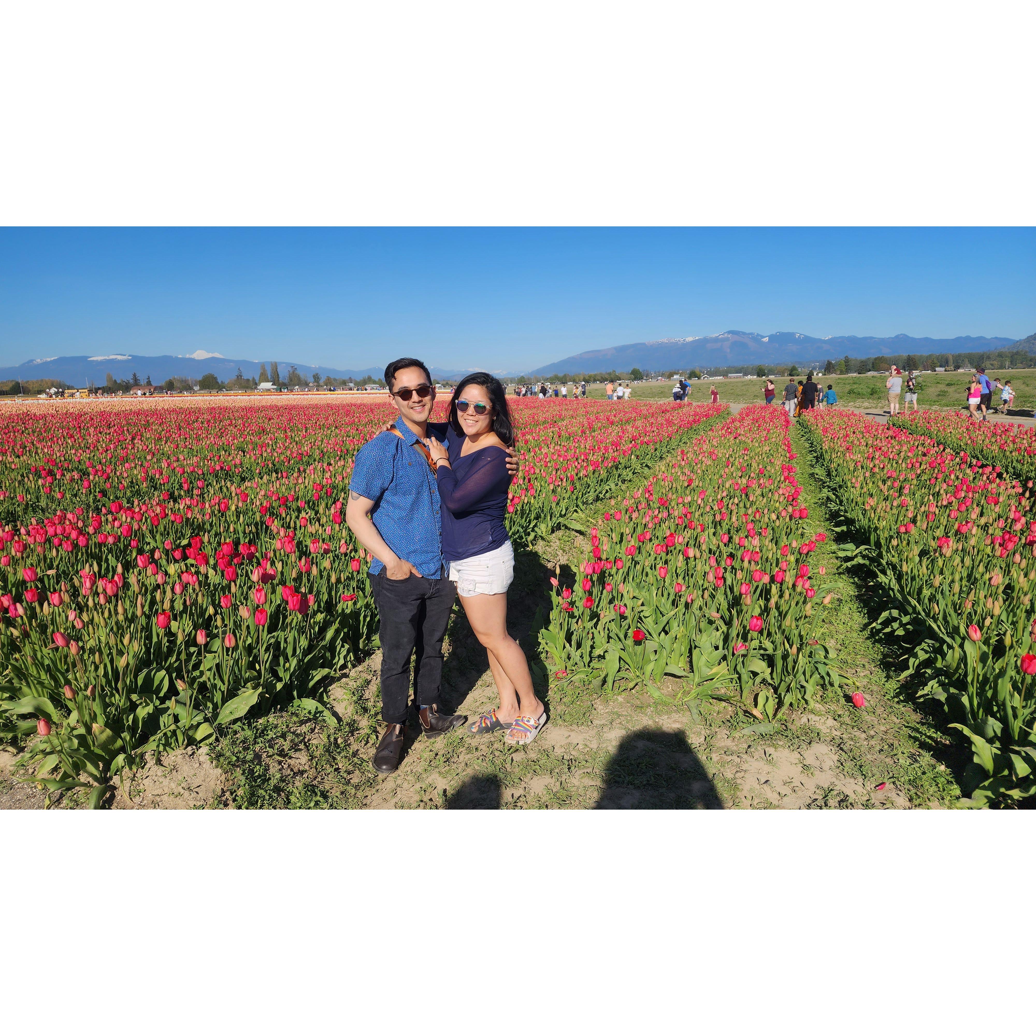 We love flowers - Pro Tip: do not park in the lots for Tulip Fest.