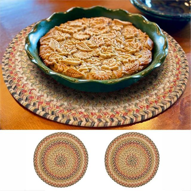 Kingston Pot Holders Trivets 15" (Pack of 2) Jute Trivet Mat for Hot Pots and Pans, Potholders for Hot Dishes, Hot Pads, Hot Mats, Spoon Rest for Cooking and Baking