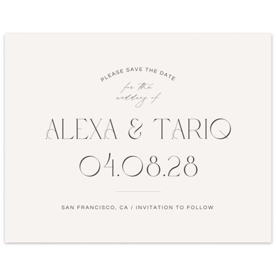 Light Oatmeal, Beige Wedding Digital Save the Date - Nash Landscape