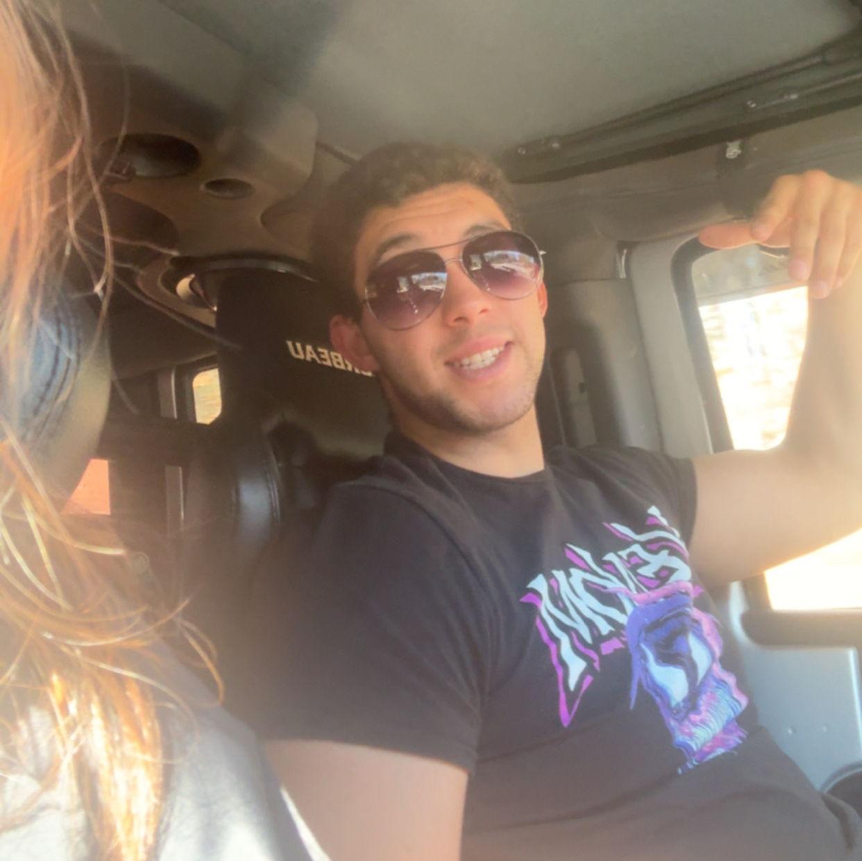 Jammin out on car rides! windows down hair in the wind ! lol