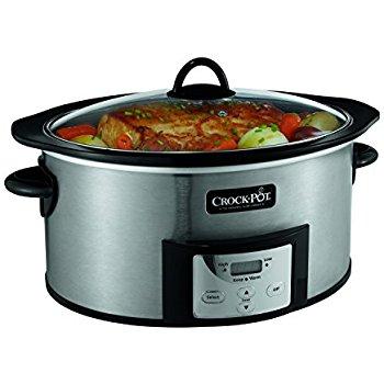 Crock-Pot 6.5-Quart, Programmable Touchscreen Slow Cooker, Silver, SCVT650-PS