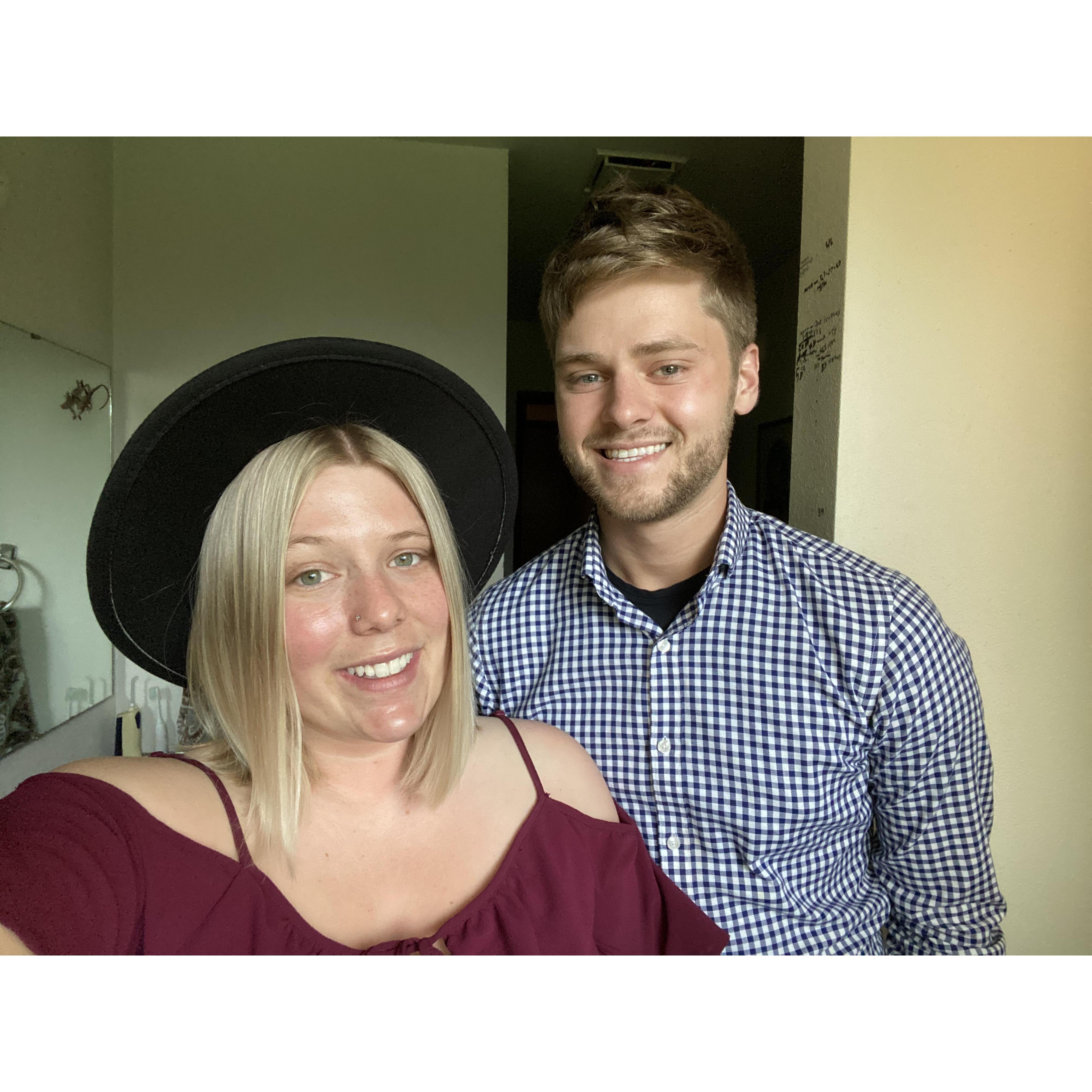 Our last photo before Cameron popped the question at our anniversary dinner that night.
