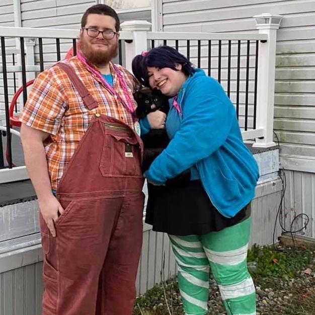 Halloween, Clayton is Wreck it Ralph, Morg is Vanellope