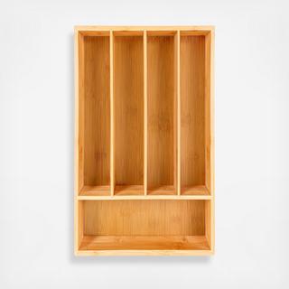 Bamboo 5-Slot Flatware Organizer