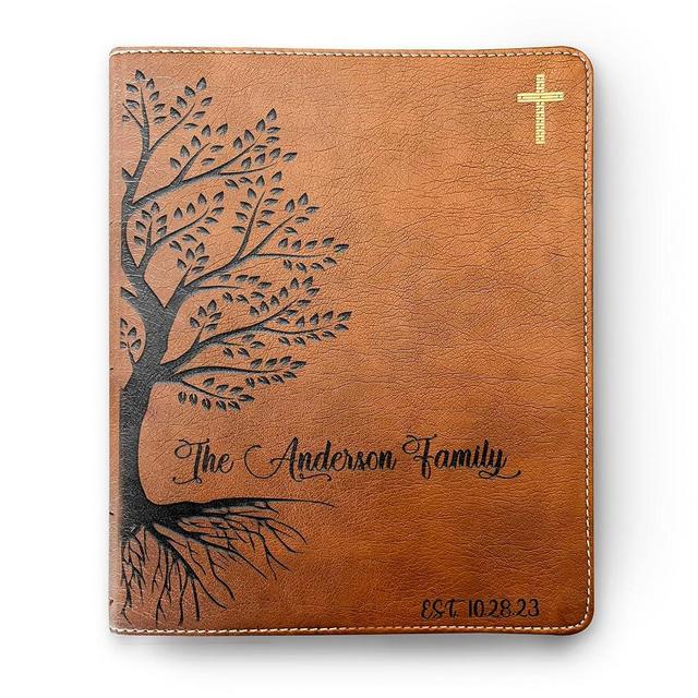 Personalized Family Bible | Custom NIV Family Tree Journal Bible | Engraved Family Bible Wedding Gift | Christian Gifts | Baptism Gifts