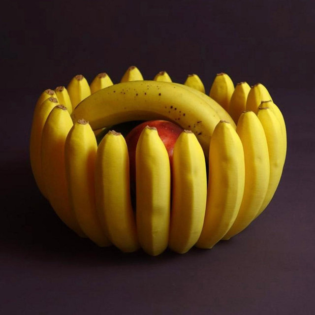 Unique Banana Fruit Bowl, Whimsical Banana-Shaped Centerpiece, Kitchen & Home Decor
