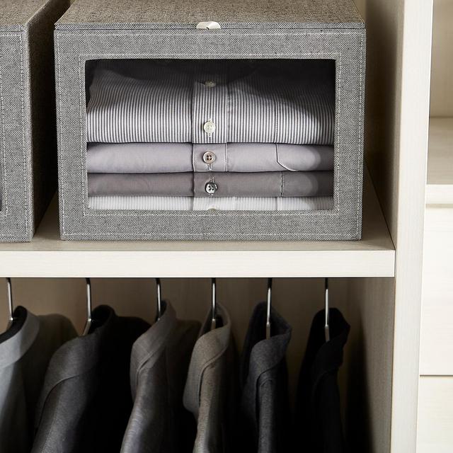 Grey Drop-Front Shirt Box