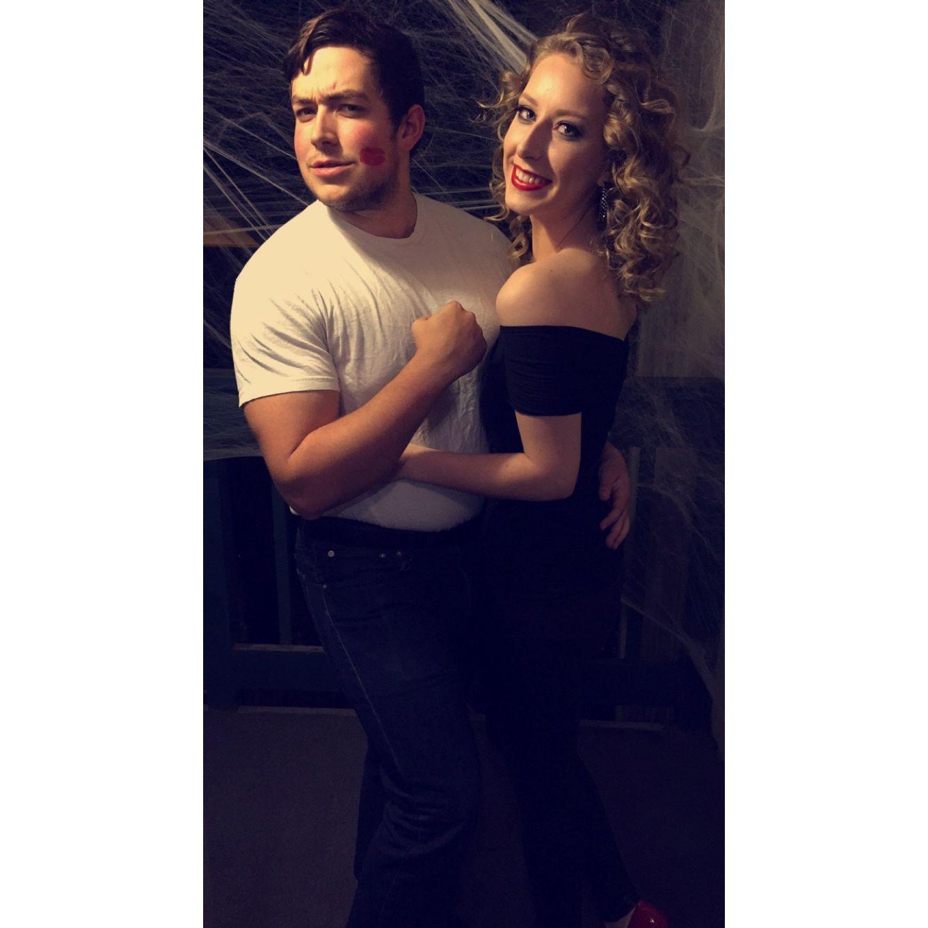 First Halloween as a couple (2015) going as Sandy and Danny from Grease