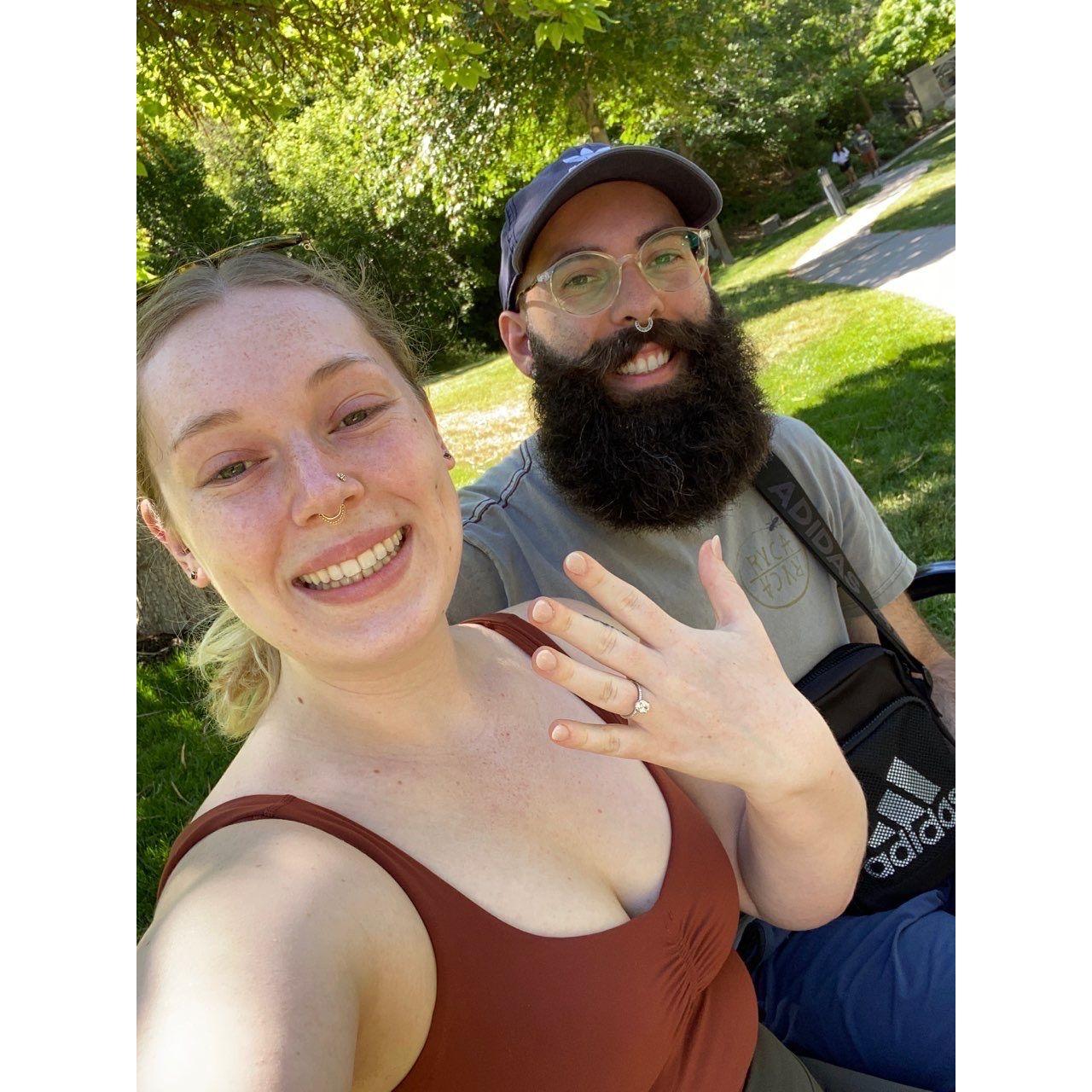 The day he proposed!