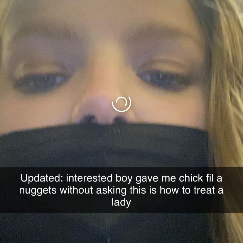 little did Zoe know "interested boy" would be her husband