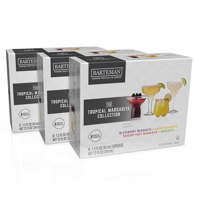 Bartesian 24-Pack Tropical Margarita Favorites Collection for Cocktail Machine – Home Bar Mixology Cocktails Mix Pod Capsule Set To Use With the Cocktail Drink Maker Machine