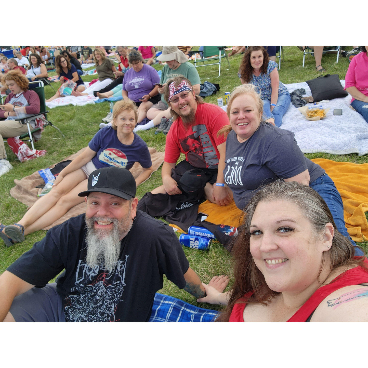 Concert with friends/neighbors, Justin, Kathryn, and her sister, Tina