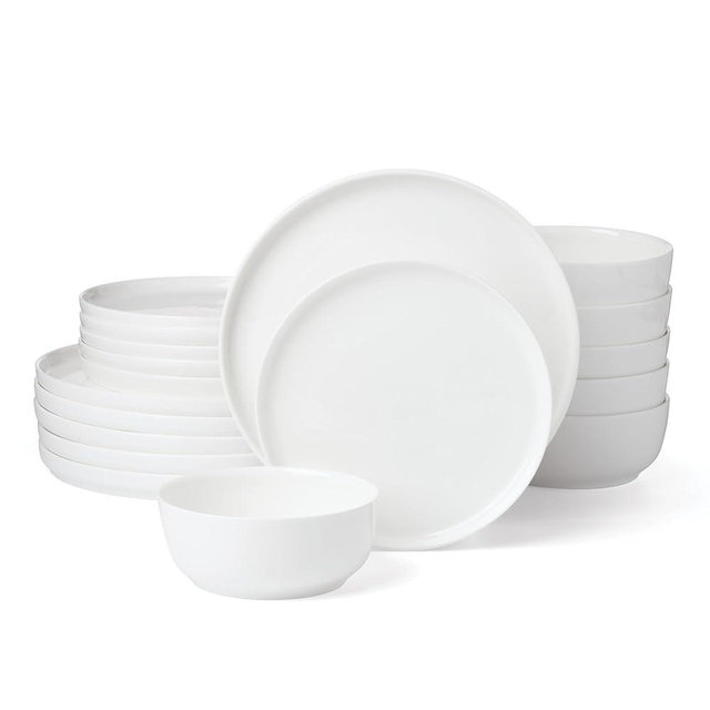 Lenox 899190 Modern White Coupe 18-Piece Dinnerware Set, Service For 6