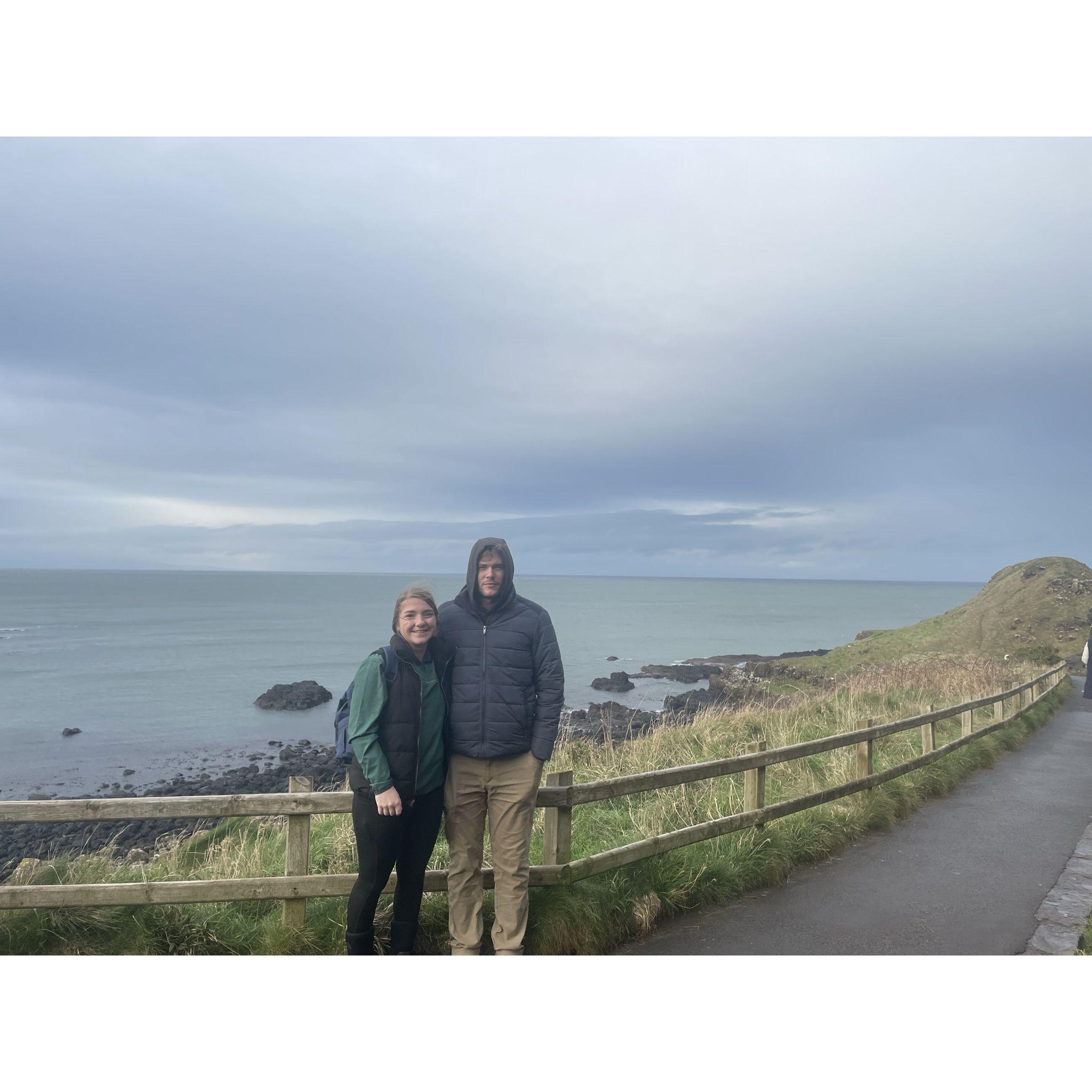 Walk to Giant's Causeway, Northern Ireland