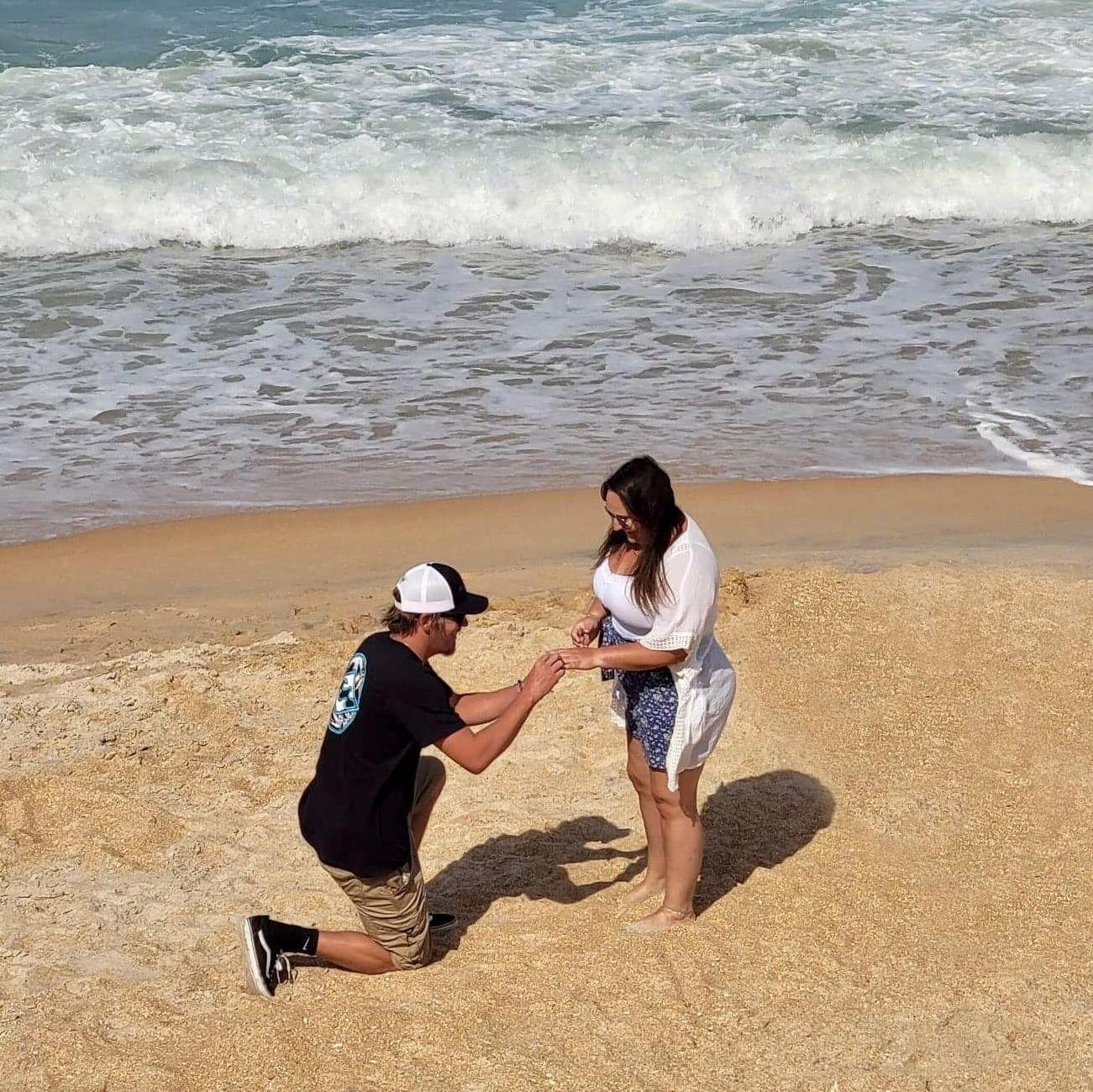 The proposal at Beverly Beach