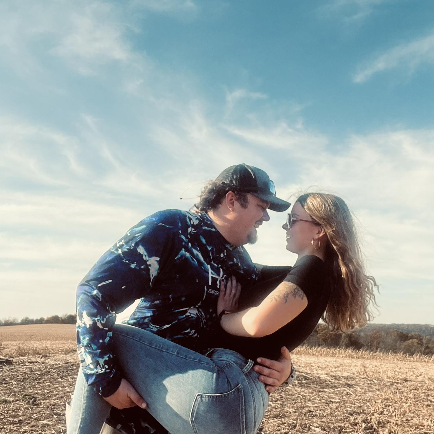 One of our favorite photos together at the Olson Farm. October 22, 2022