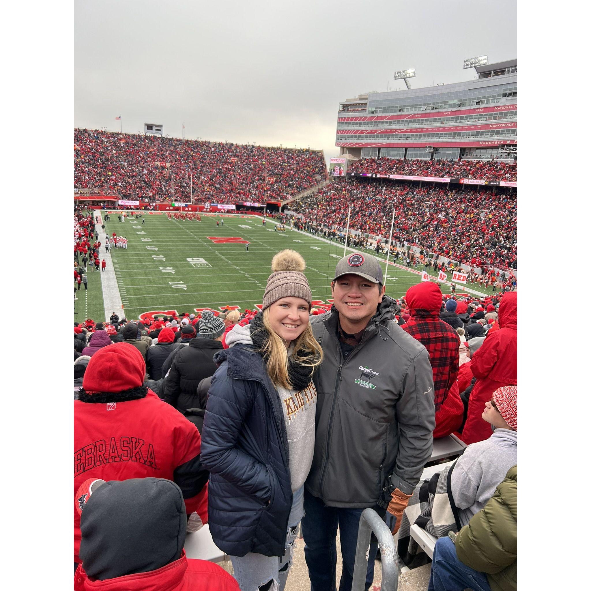 Sarah's first Nebraska football game; Go Big Red