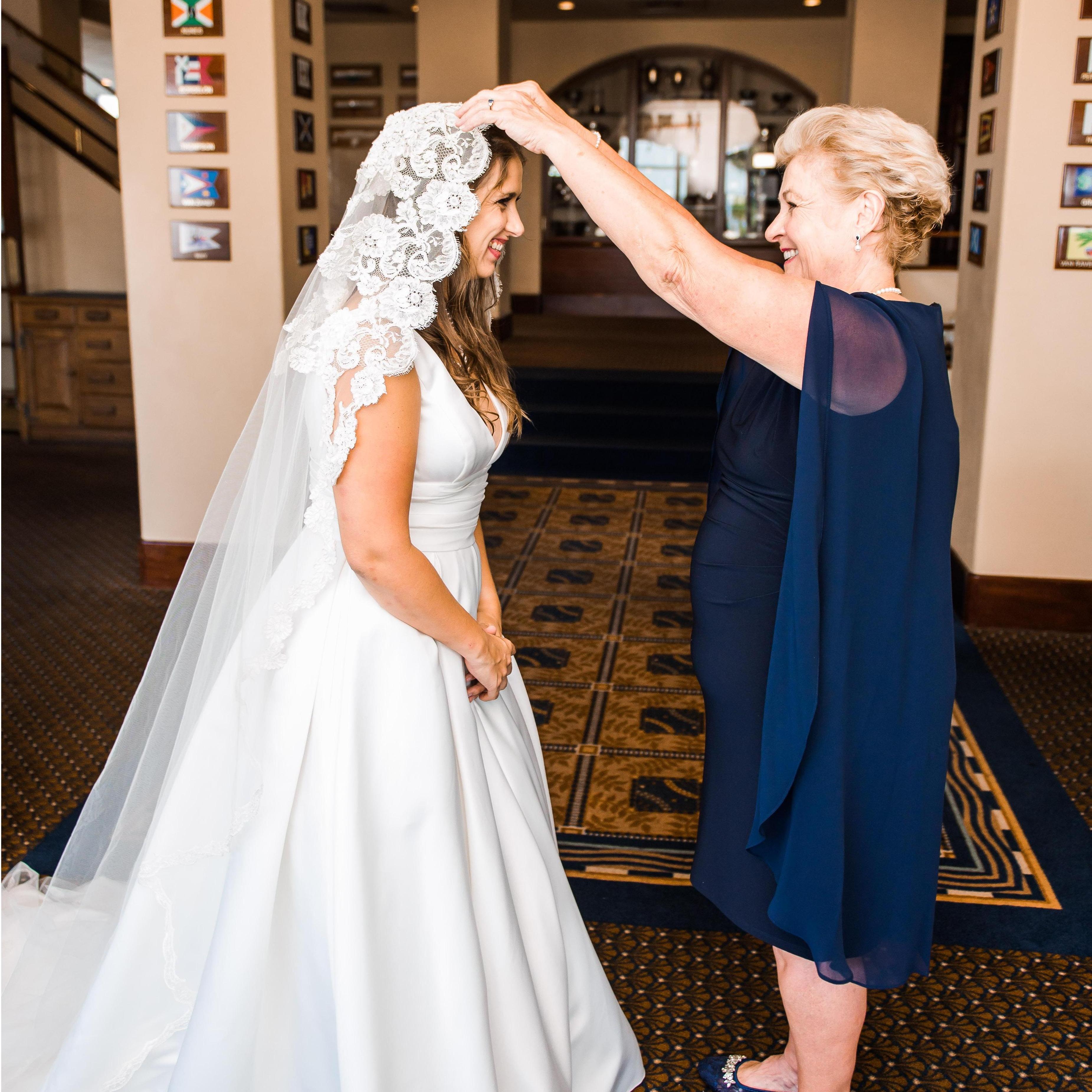 Using mom's vail for the ceremony