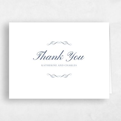 Navy, Blue Wedding Thank You - Abbey Letterpress