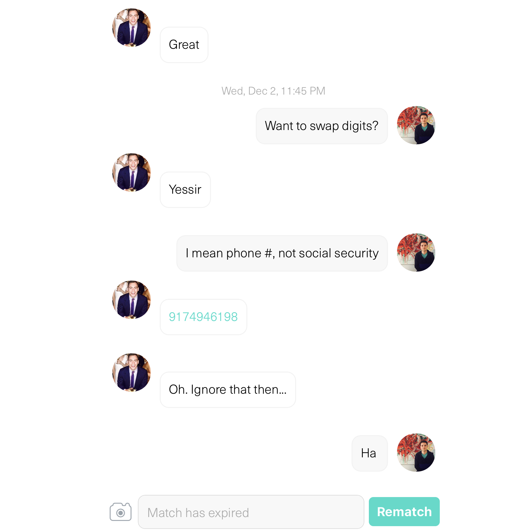 "Want to swap digits?"