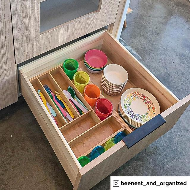 Deep Bamboo Silverware Tray