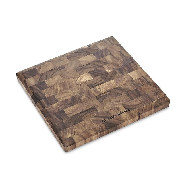 Williams Sonoma End-Grain Cutting Board with Feet, Acacia, 12" x 12"
