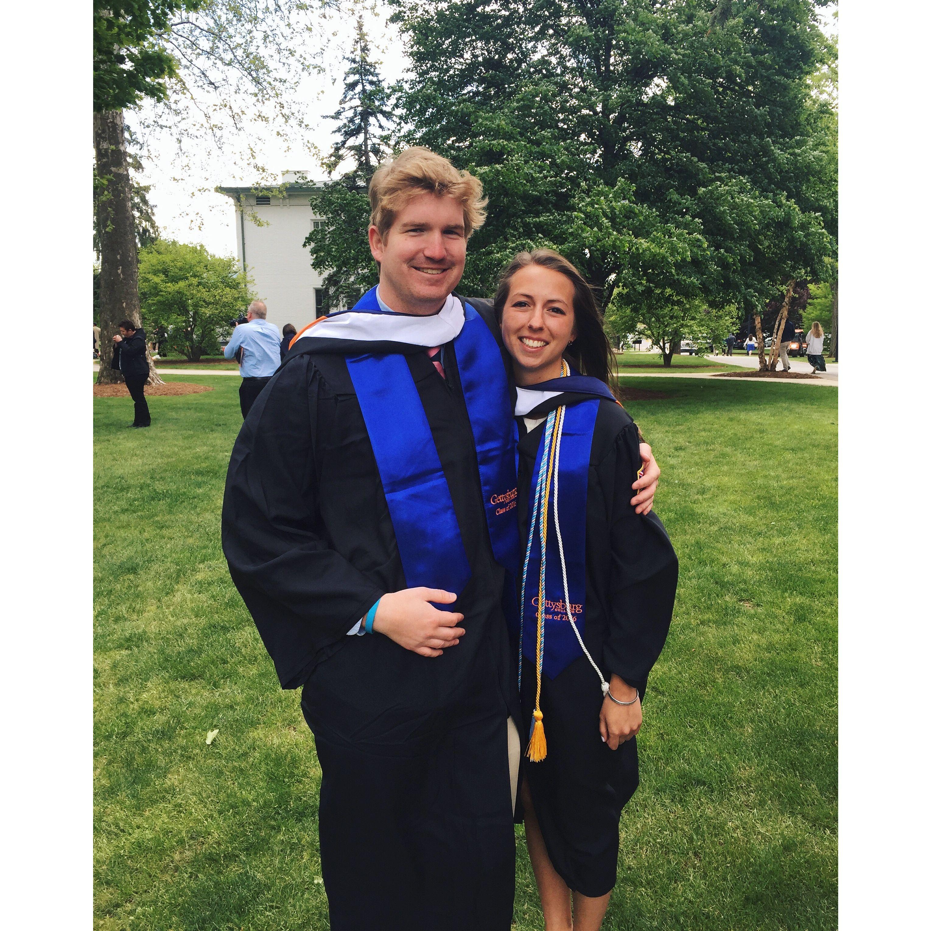 Our Gettysburg College graduation in May 2016