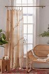 Greta Fringed Window Panel - Natural Color