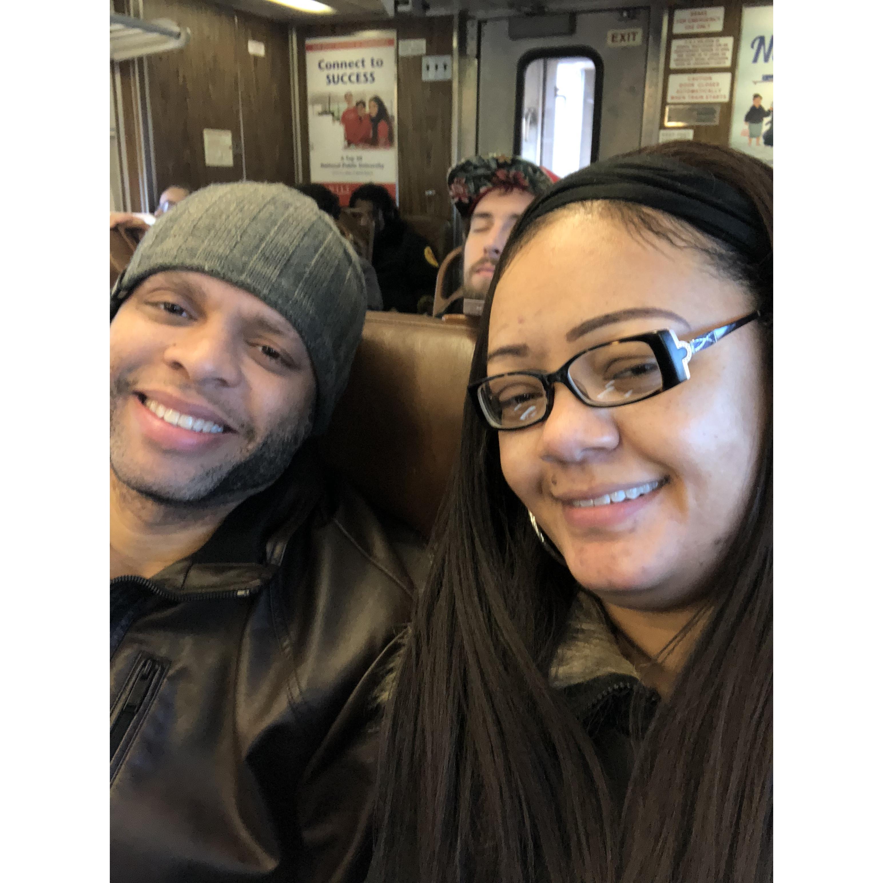 Train ride to New York