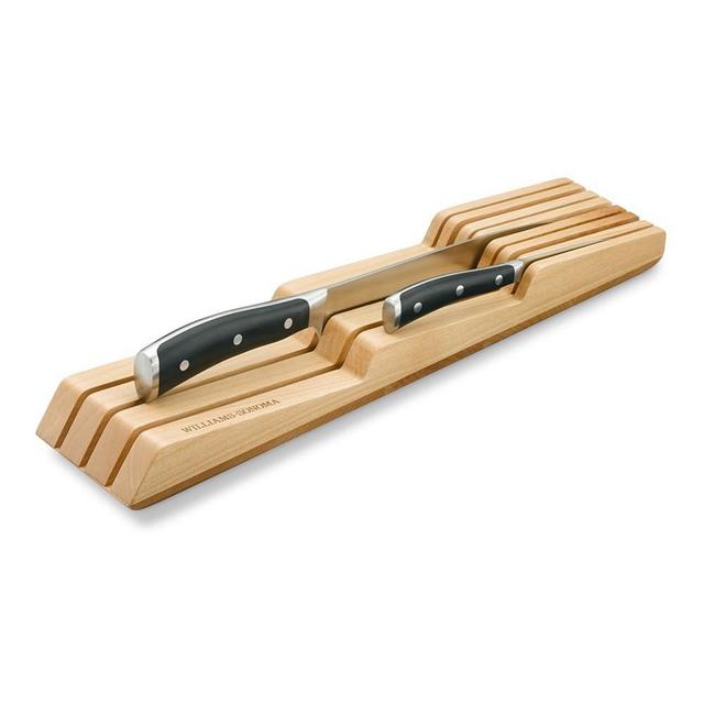 Williams Sonoma In-Drawer 7-Slot Knife Organizer, Maple