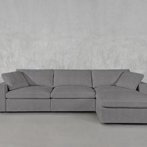 4-Seat Modular Chaise Sectional Performance Fabric