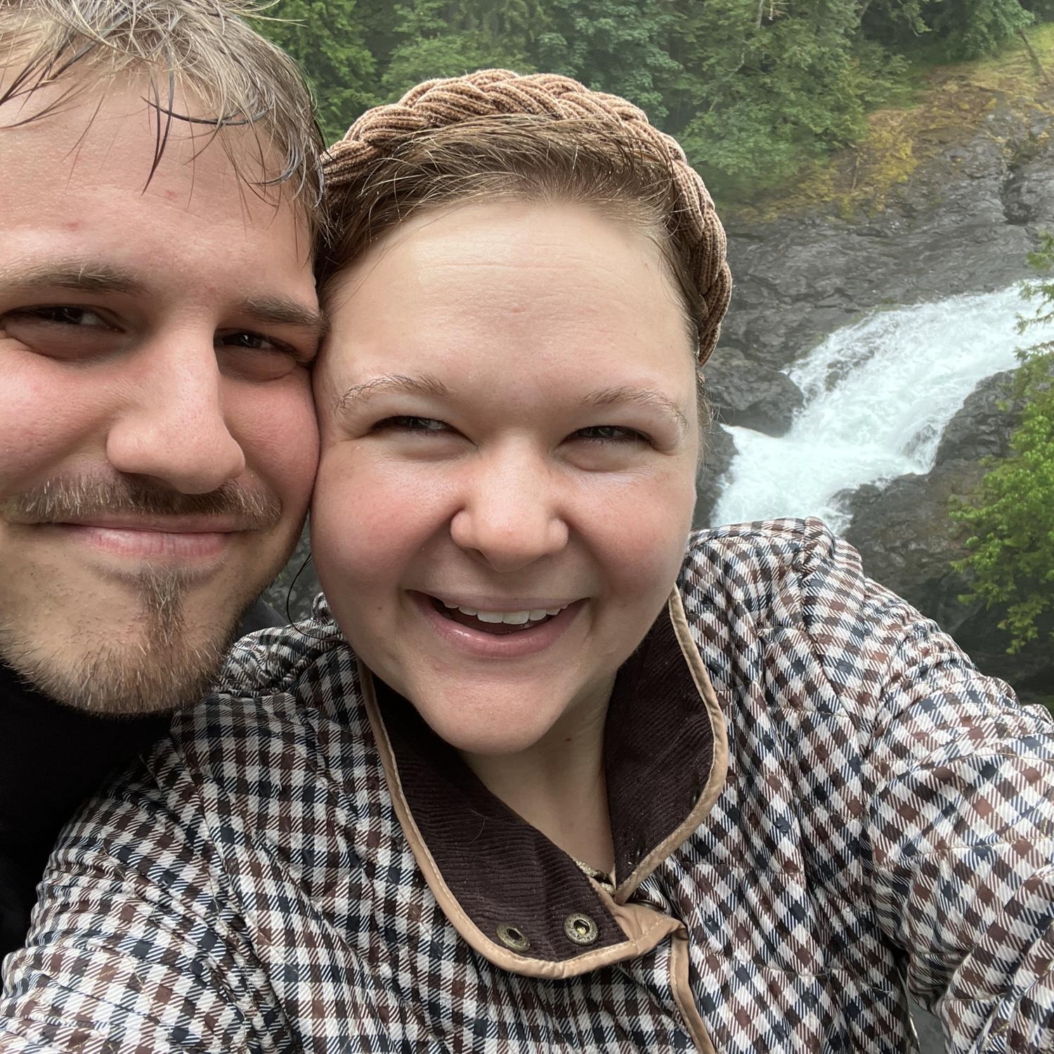 At Elk Falls in Campbell River, Vancouver Island, Canada. My aunt and uncle took us up there for the salmon fishing!