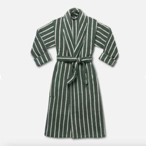 Super-Plush Robe - Green Stripe (L)