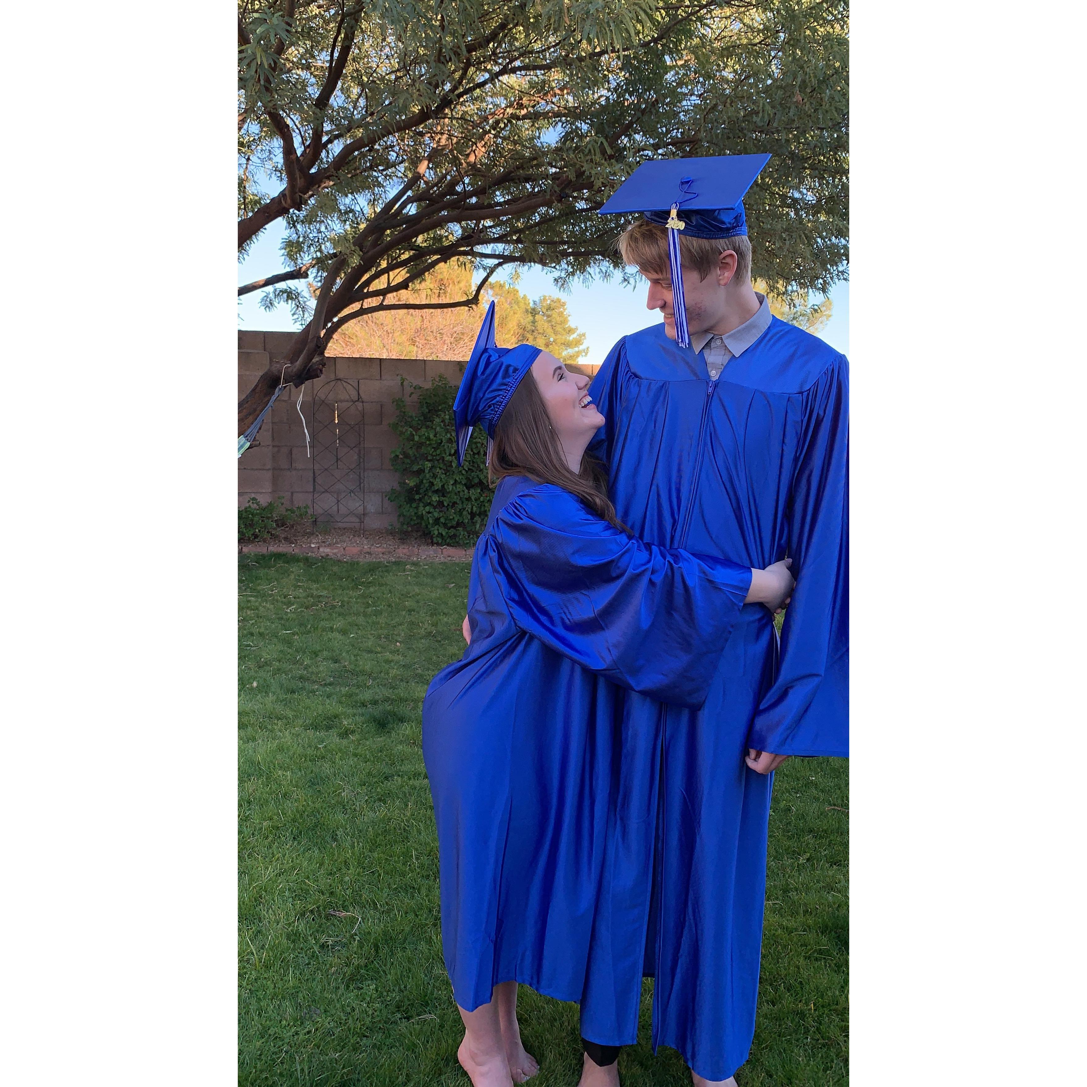 Nick and Caitlin graduated high school and celebrated with family!