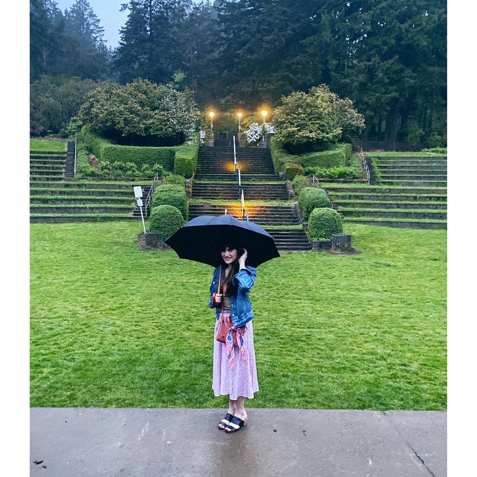 After "I do" when we had the Rose garden completely to ourselves