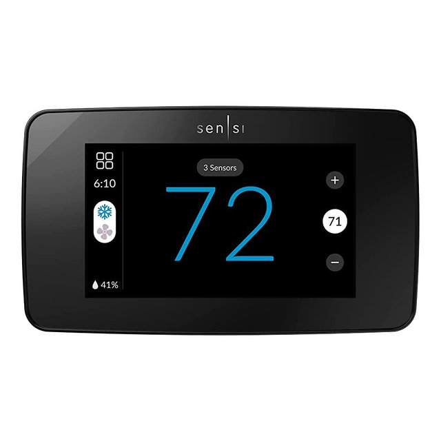Sensi Touch 2 Smart Thermostat by Emerson with Touchscreen Color Display, Programmable, Wi-Fi, Mobile App, Easy DIY, Data Privacy, Compatible with Alexa, Energy Star Certified, ST76, C-Wire Required