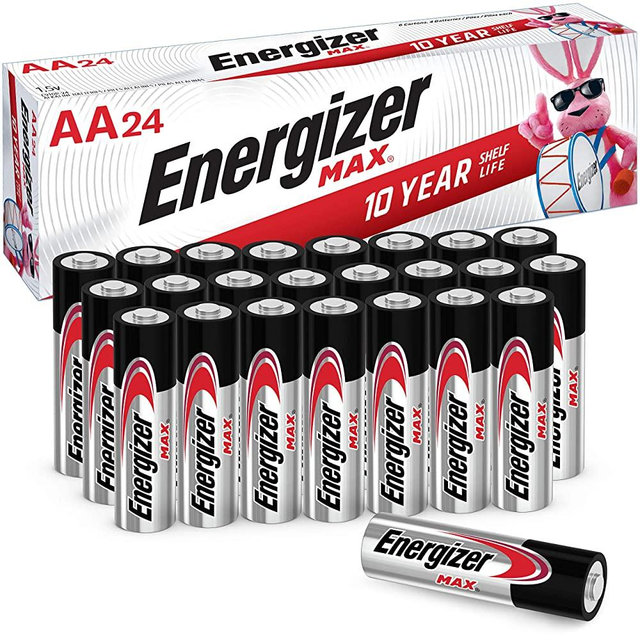 Energizer AA Batteries (24 Count), Double A Max Alkaline Battery