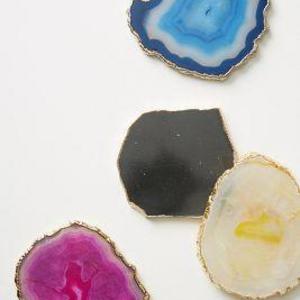 Slivered Geode Coaster ROSE QUARTZ